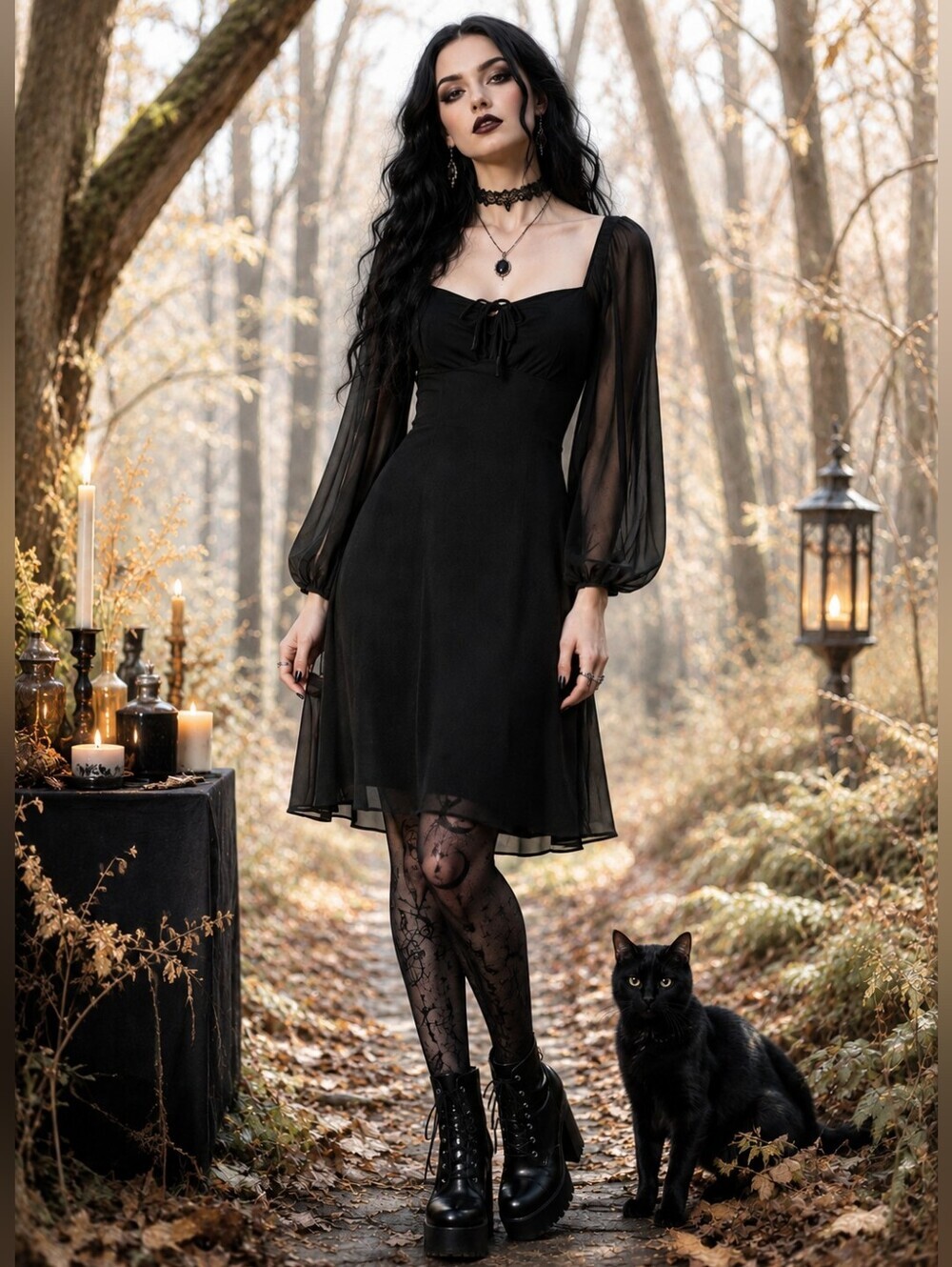 Wildred‎ Aritzia Sheer Long Sleeves Black Dress Cocktail Date Night Size 6